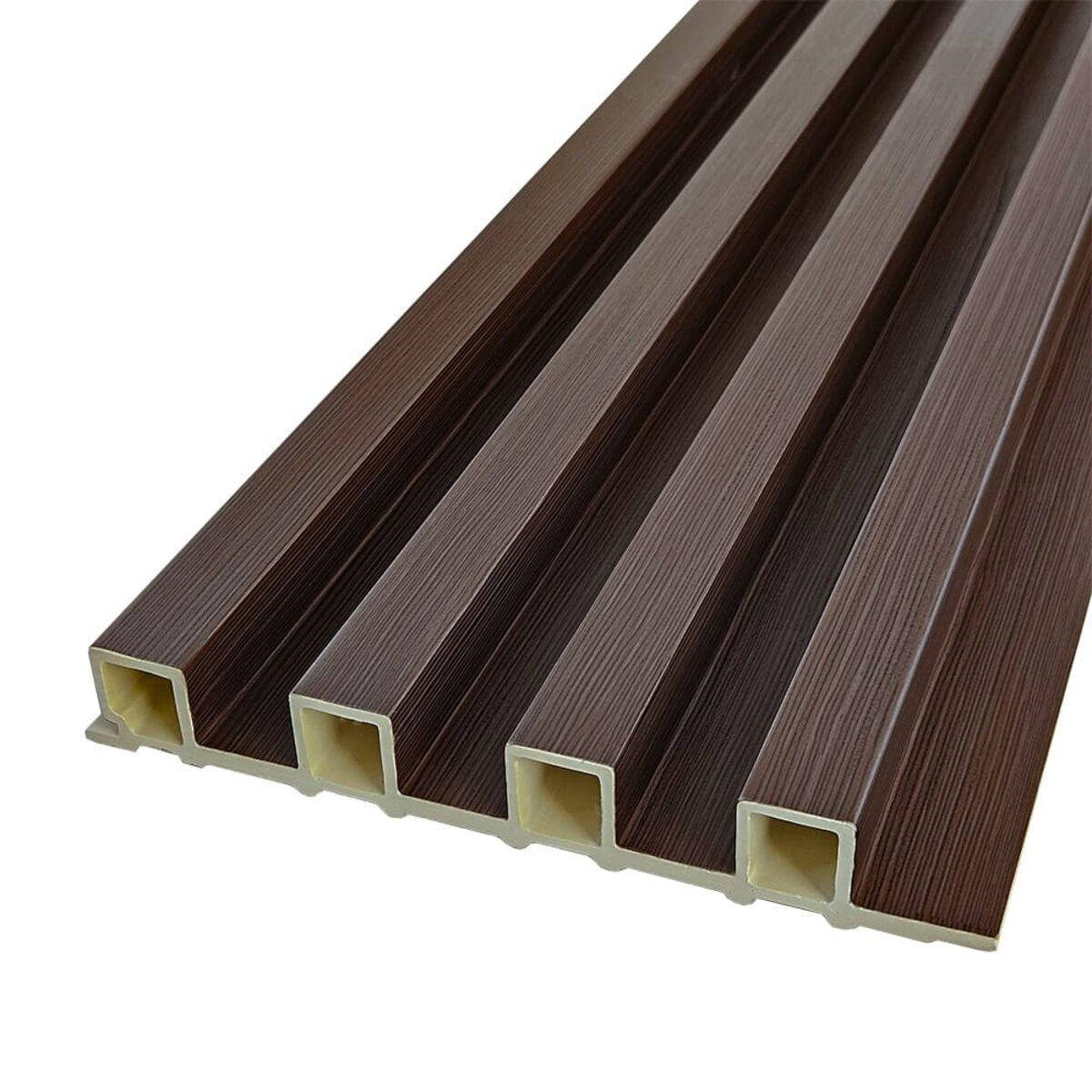 Рельс декоративный WPC стеновой 3000х160х23мм Орех (SW-00001535) - фото 1