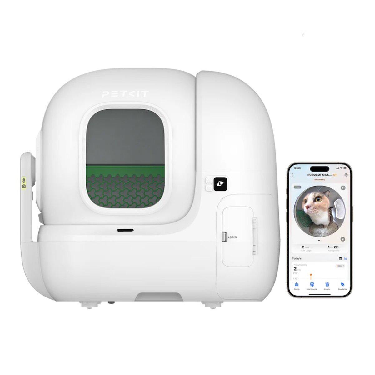 Лоток автоматичний для котів PETKIT Purobot Max Pro with Camera 65 л White (P9904) - фото 2 Лоток автоматичний для котів PETKIT Purobot Max Pro with Camera 65 л White (P9904) - фото 2