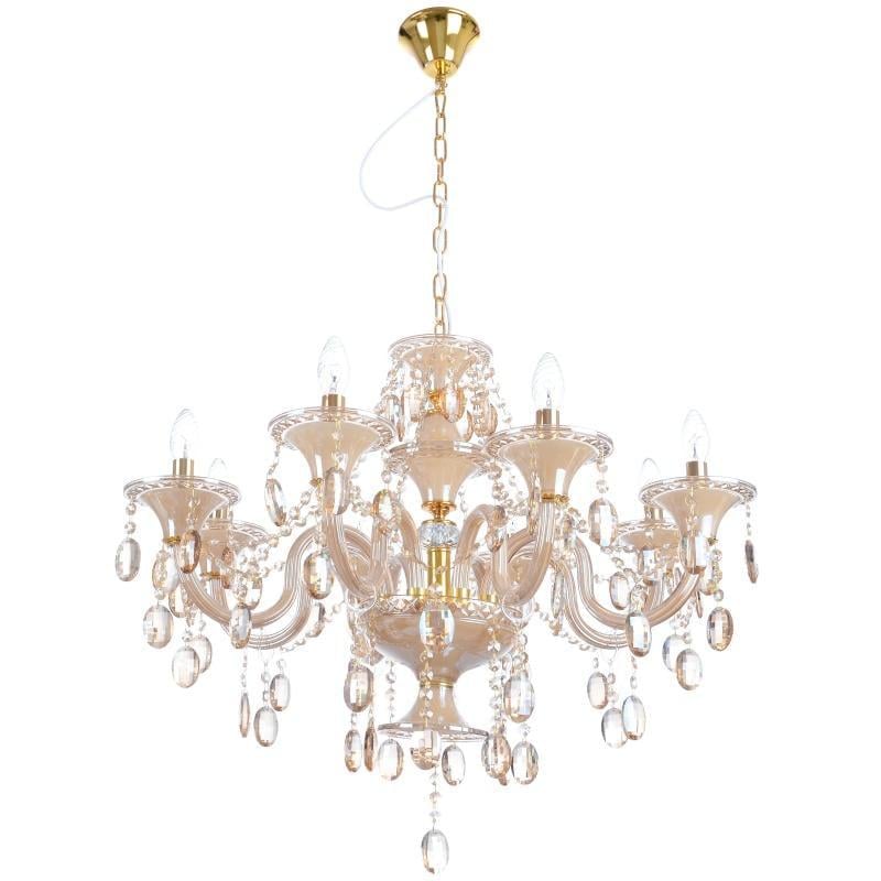 Люстра свеча подвесная хрустальная классическая Brille BCL-379S/8 E14