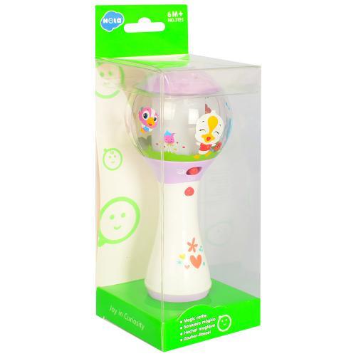 Погремушка музыкальная Hola 3125 Маракас 2 режима/подсветка/мелодии Белый/Фиолетовый (38618600)