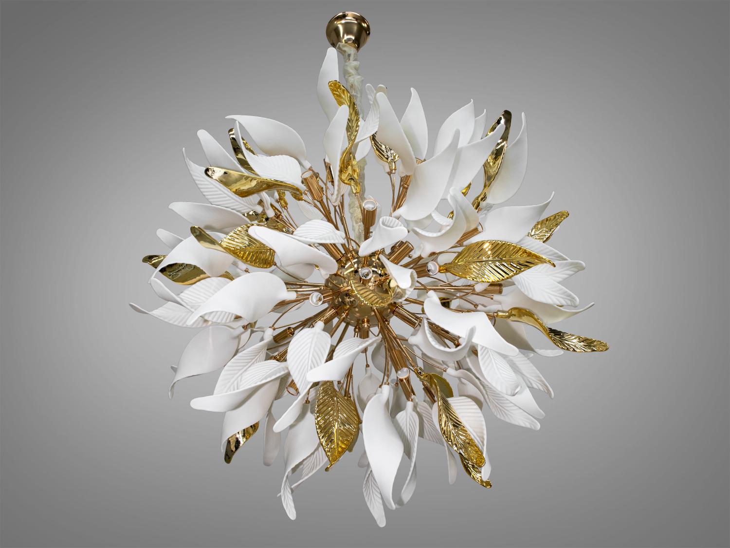 Люстра подвес 40 ламп Золотой (7208-32/8p gd) - фото 3 Люстра подвес 40 ламп Золотой (7208-32/8p gd) - фото 3