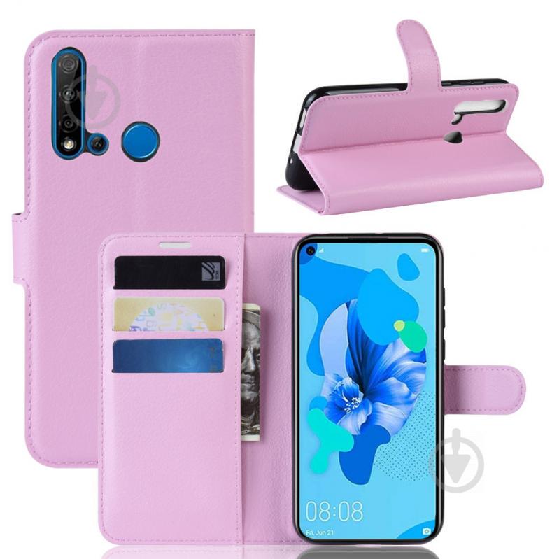 Чехол-книжка Litchie Wallet для Huawei P20 Lite 2019 / Nova 5i Pink (hub_eZFE21281) - фото 2