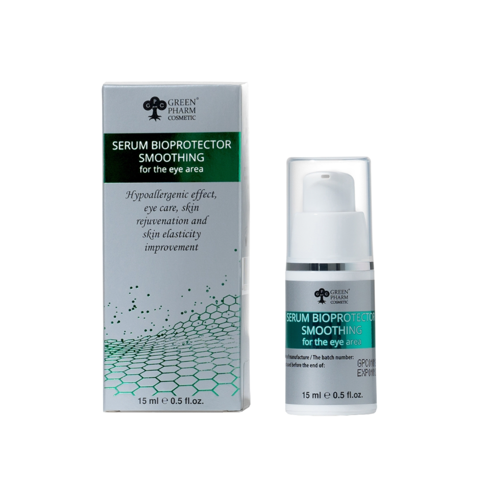 Сироватка-біопротектор розгладжувальна для області очей Green Pharm Cosmetic Bioprotector Serum 15 мл