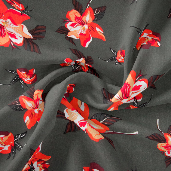 Ткань штапель IDEIA Лилейник 1,4 м Хаки темный (2200004219547)