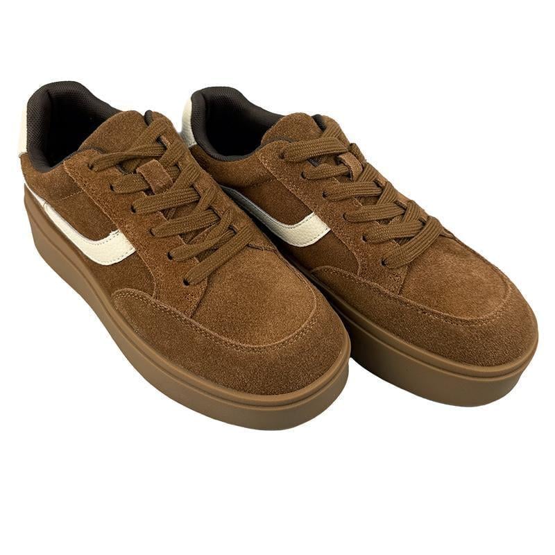 Кеды женские замшевые на платформе 7001-5 p. 39 25 см Коричневый