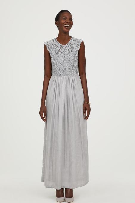 Платье H&M р. 38 Светло-серый (6303397b45)