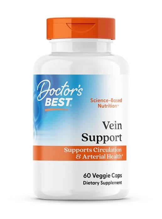 Диосмин геспередин и витамин К2 Doctor's Best Vein Support поддержка для вен 60 капс.