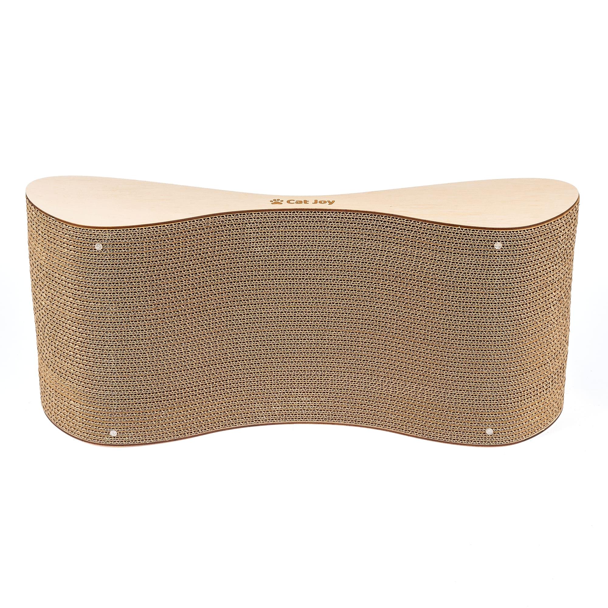 Когтеточка Cat Joy Bionica с деревянным фасадом гофрокартон Белый/Бежевый (863500001) - фото 3 Когтеточка Cat Joy Bionica с деревянным фасадом гофрокартон Белый/Бежевый (863500001) - фото 3