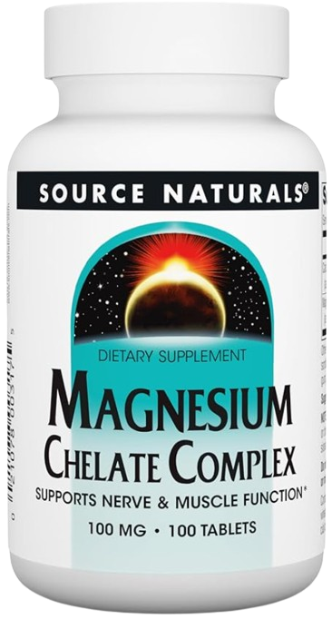 Магний Хелат Source Naturals Magnesium Chelate Complex 100 мг 100 таблеток