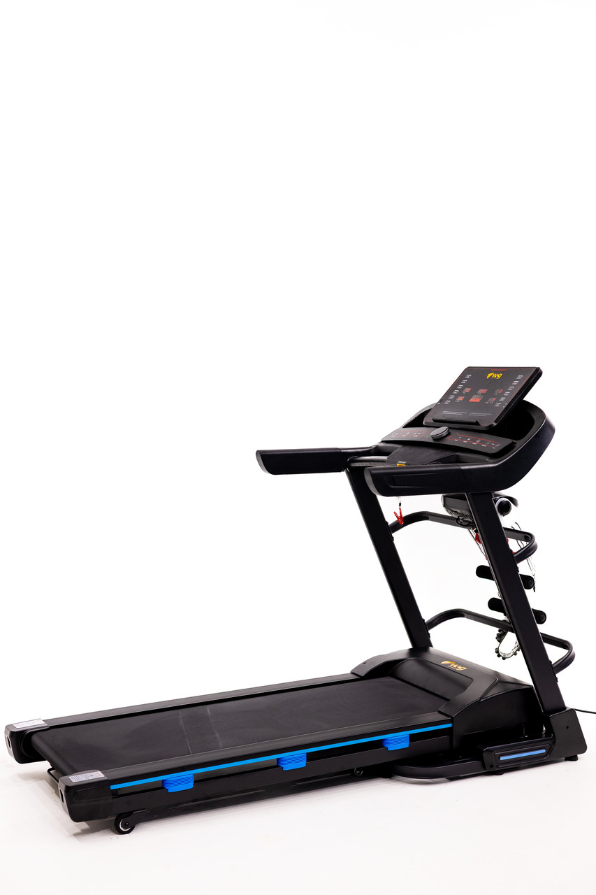 Бігова доріжка електрична WCG H501M з масажером/вентилятором/гантелі 1 кг 2 шт. до 150 кг Чорний (H501M (1))