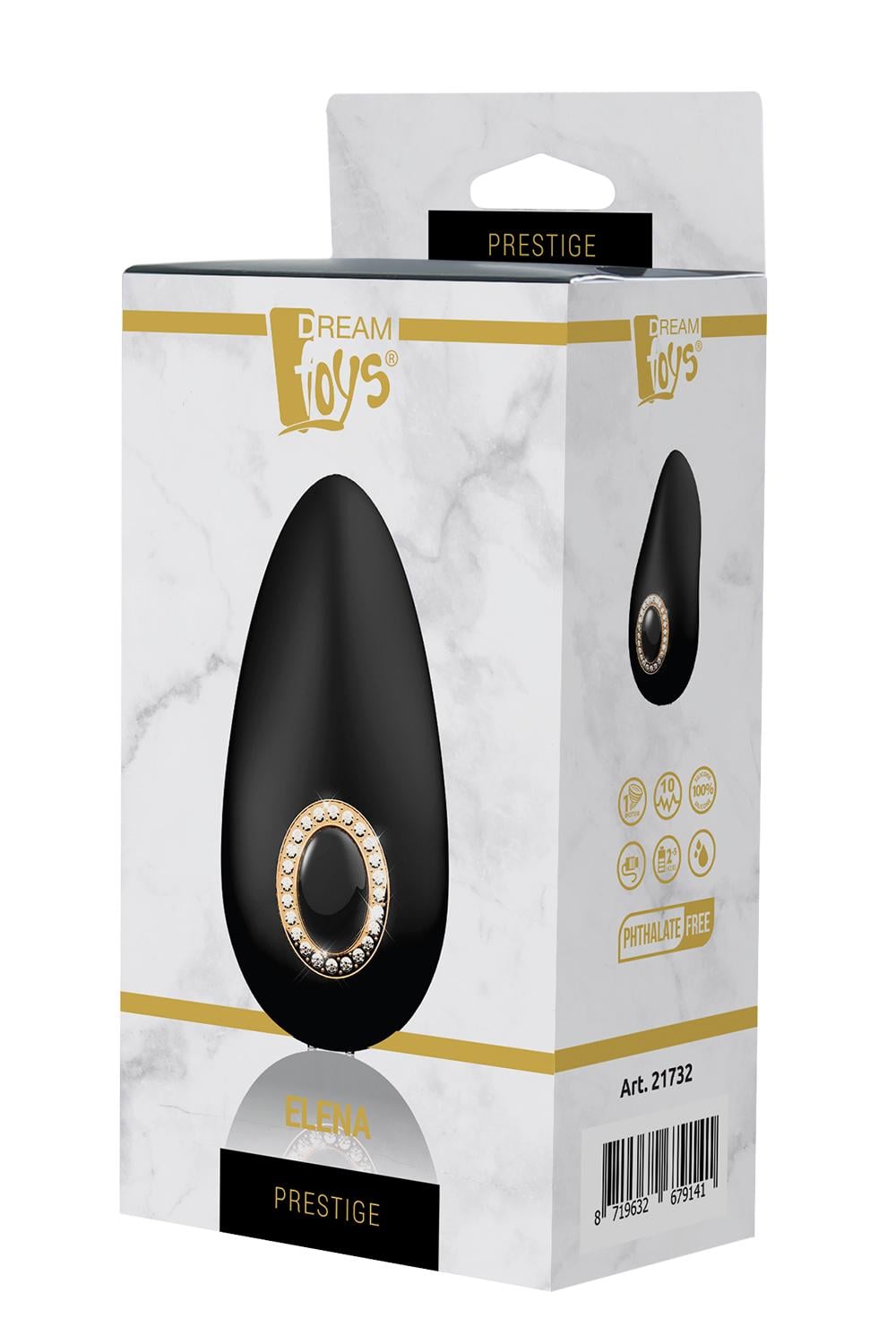 Вибростимулятор клиторальный Dream Toys PRESTIGE ELENA Черный (DT21732) Вибростимулятор клиторальный Dream Toys PRESTIGE ELENA Черный (DT21732)
