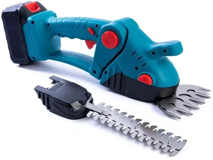 Кусторез аккумуляторный 1320 об/мин 2 насадки и 2 аккумулятора (2903166912)