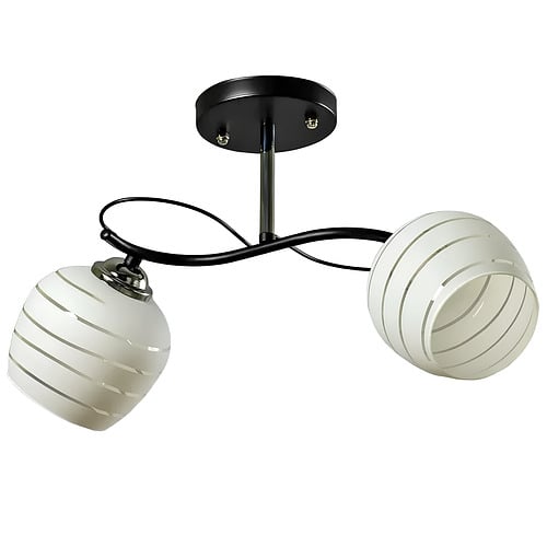 Люстра Svet на два плафона под лампы Е27 Белый (SW-509/2 CR+BK)
