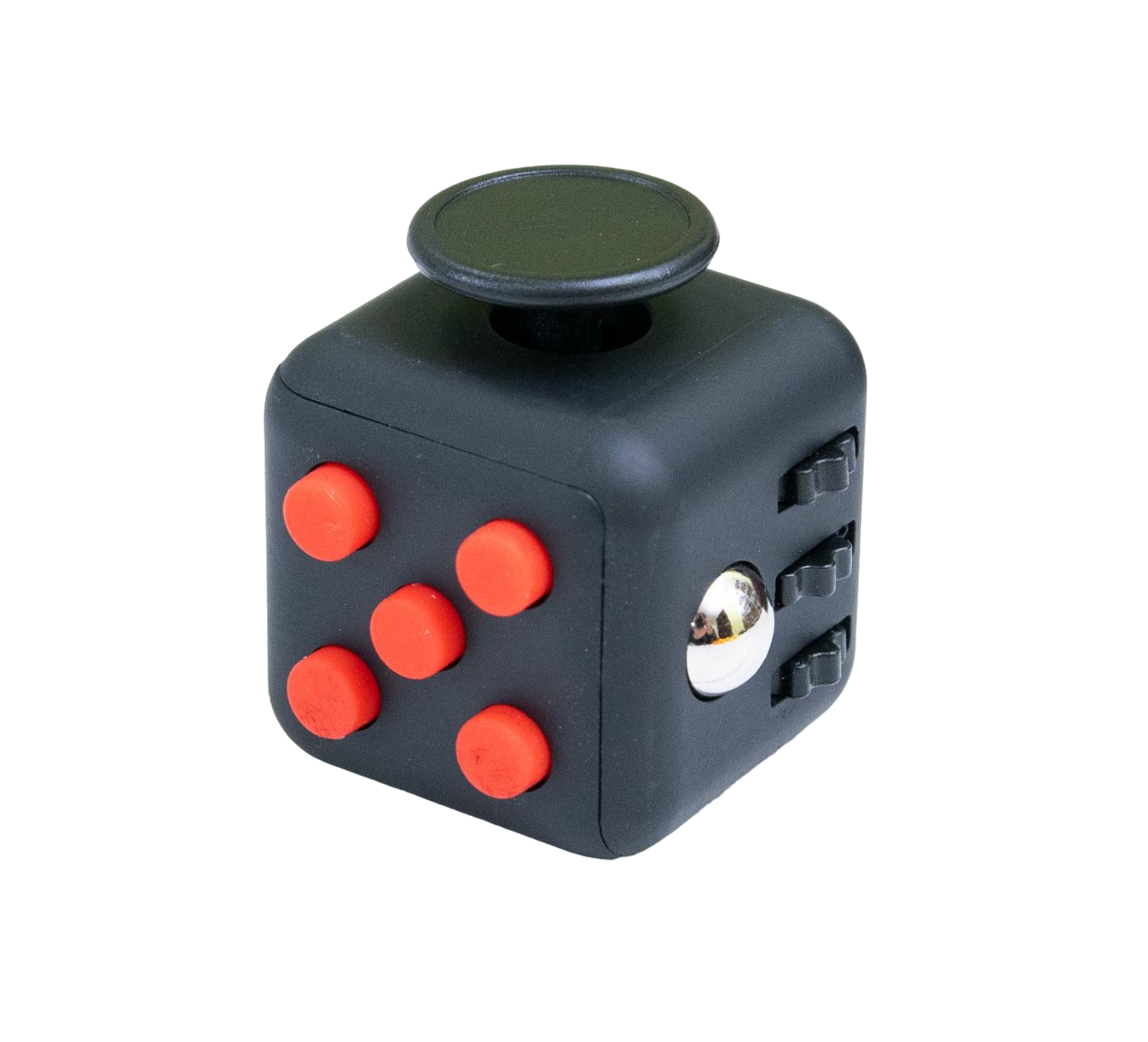 Кубик антистресс Fidget cube с кейсом Черный/Красный