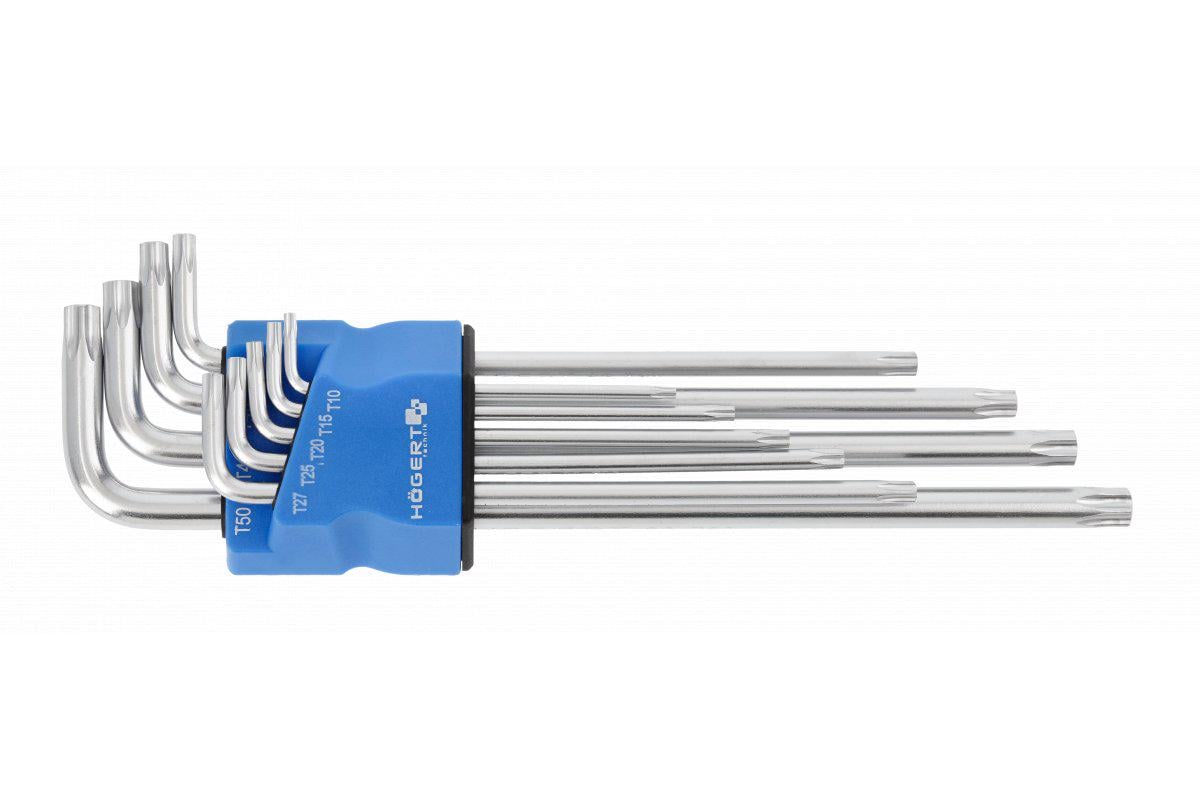 Ключи Torx S2 экстрадлинные 9 шт. (HT1W831)