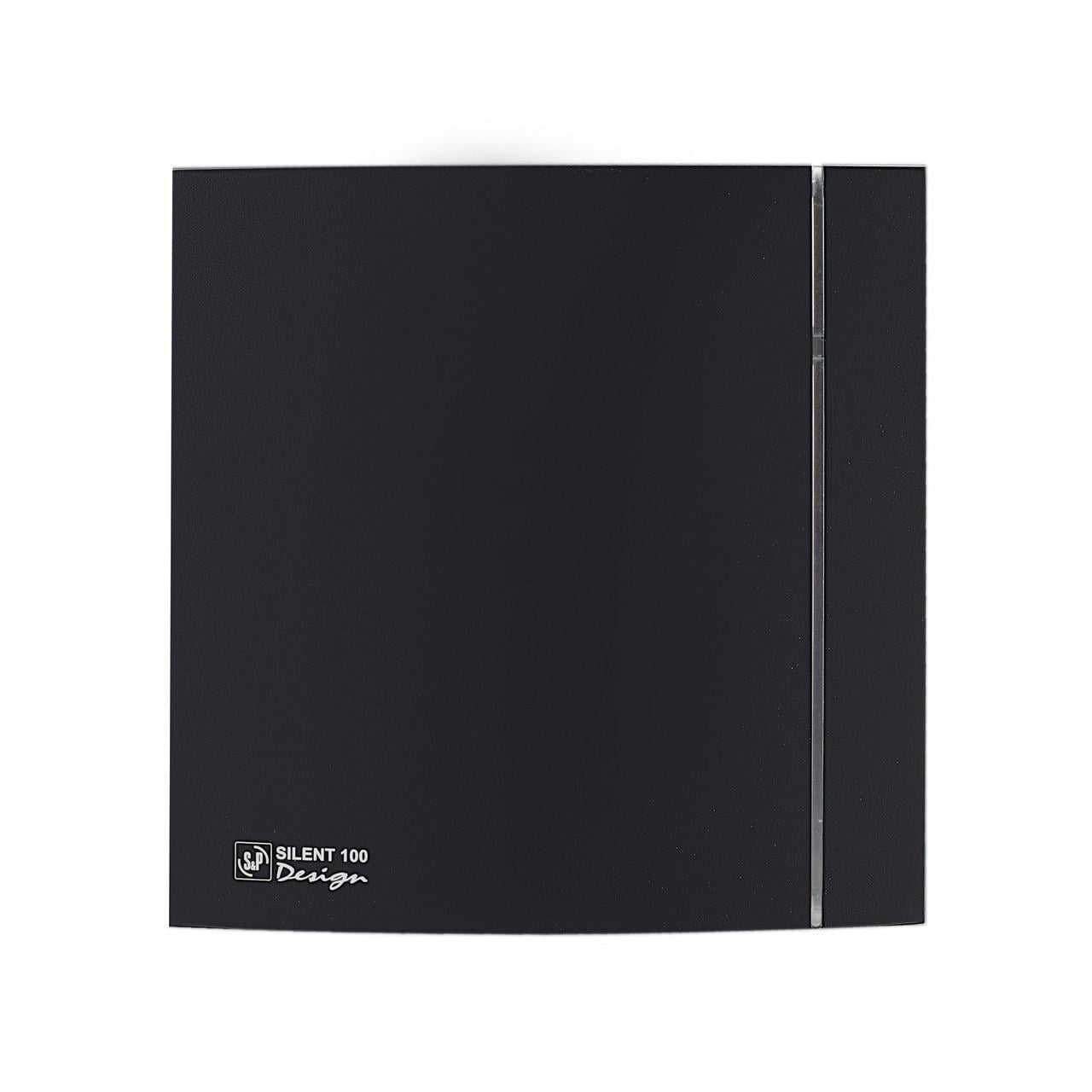 Витяжний вентилятор з таймером Soler & Palau SILENT 100 CRZ MATT BLACK DESIGN Чорний матовий (5210009700)