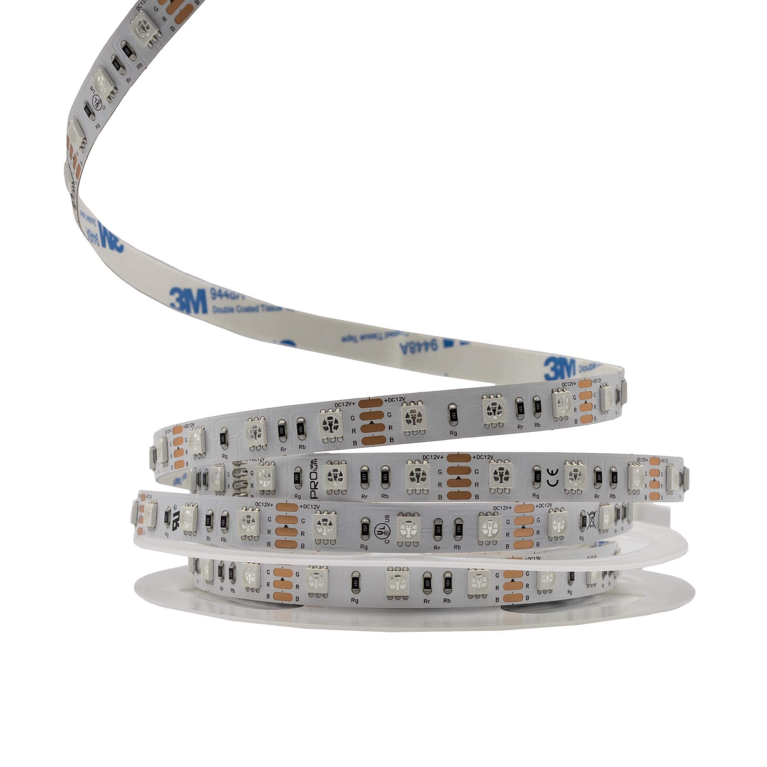 Светодиодная лента Prolum 5050/60 IP20 Series-PRO RGB 12V Разноцветный (28522783)