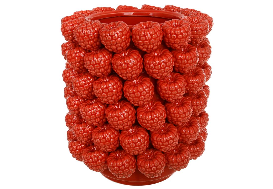 Ваза порцелянова Малина D22,5х26,5 см Червоний (457-354)