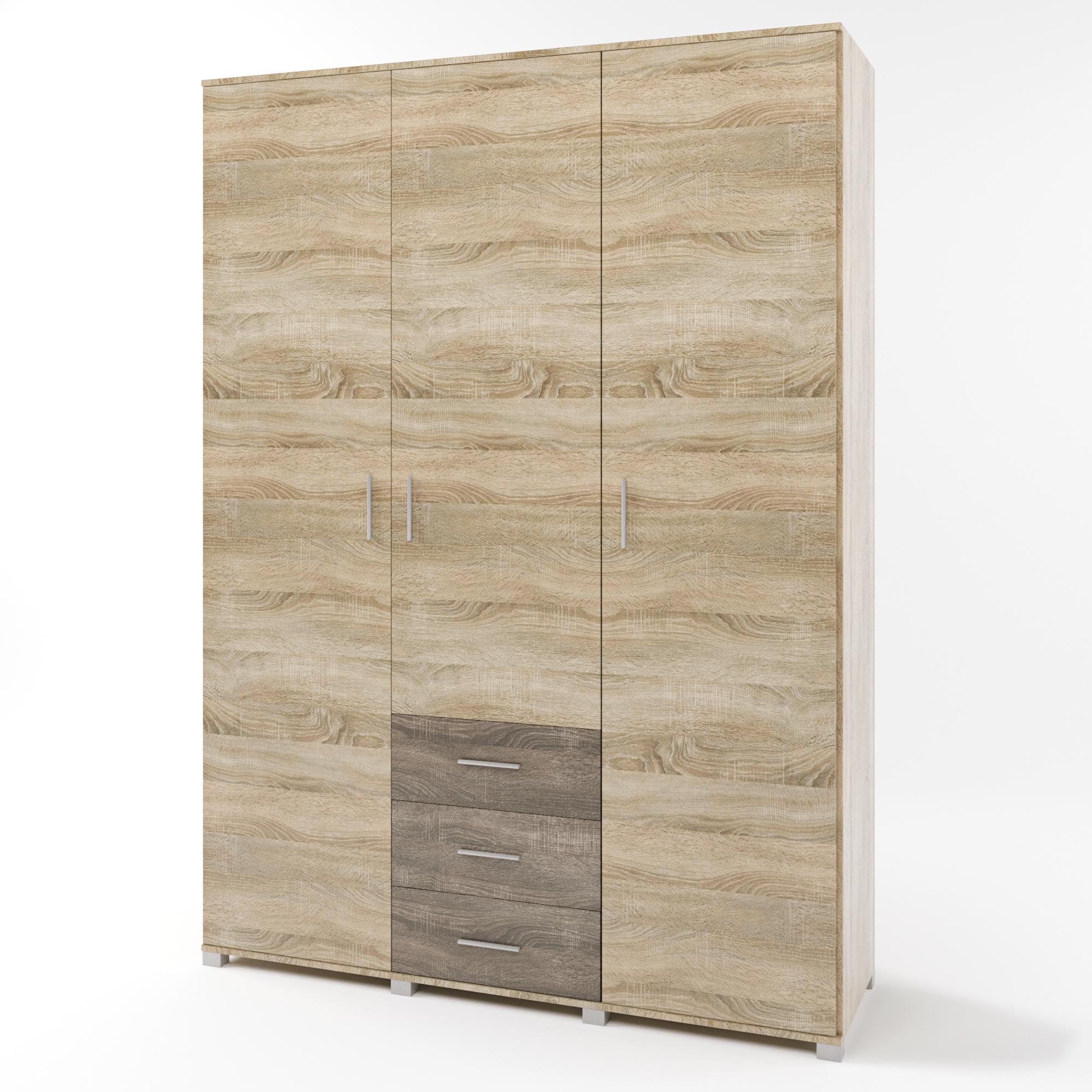 Шкаф распашной большой Эверест Бриз ШП-5 Сонома/Трюфель (DTM-2290)