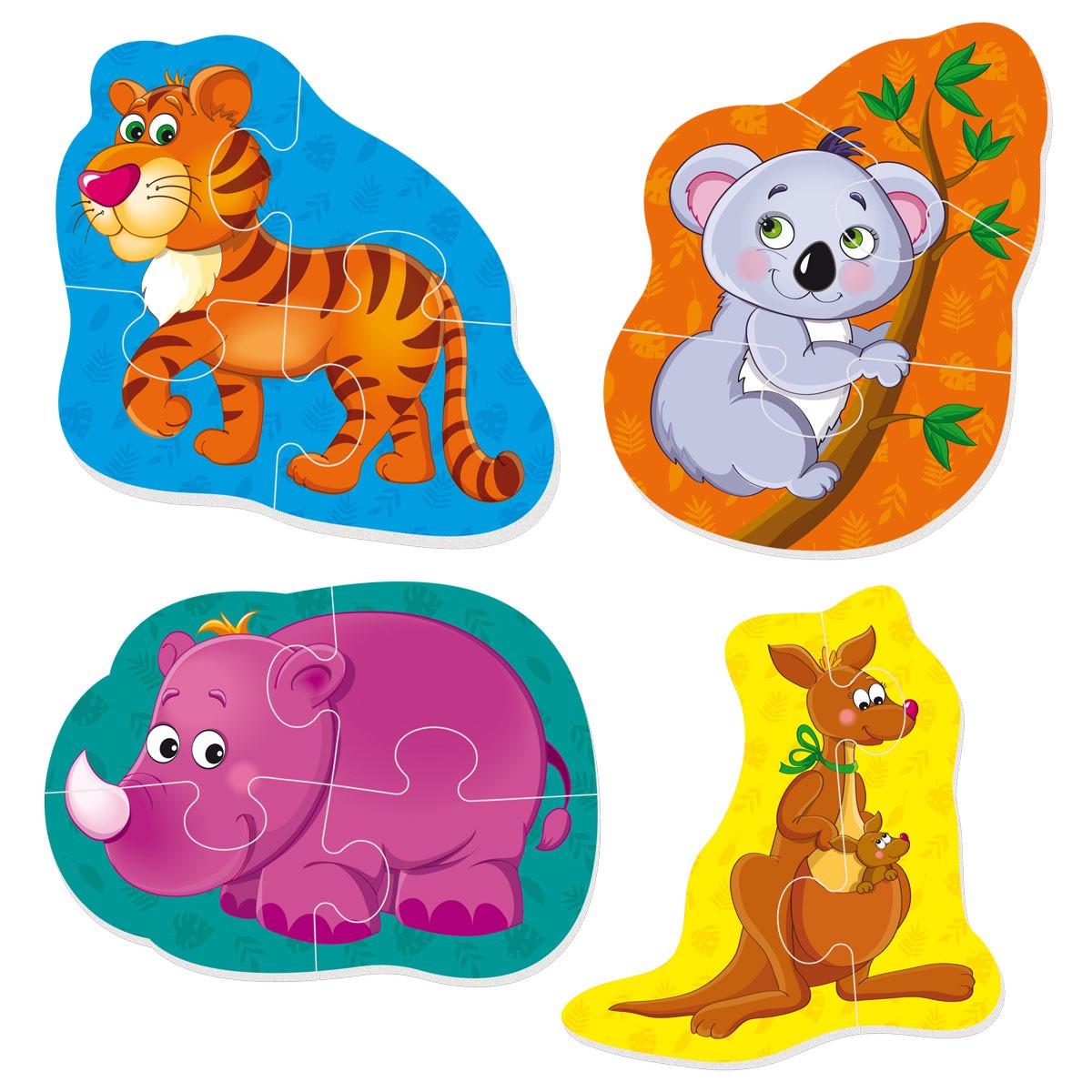 Бебі пазли Vladi Toys Тигреня та друзі українською (VT1106-72) - фото 2