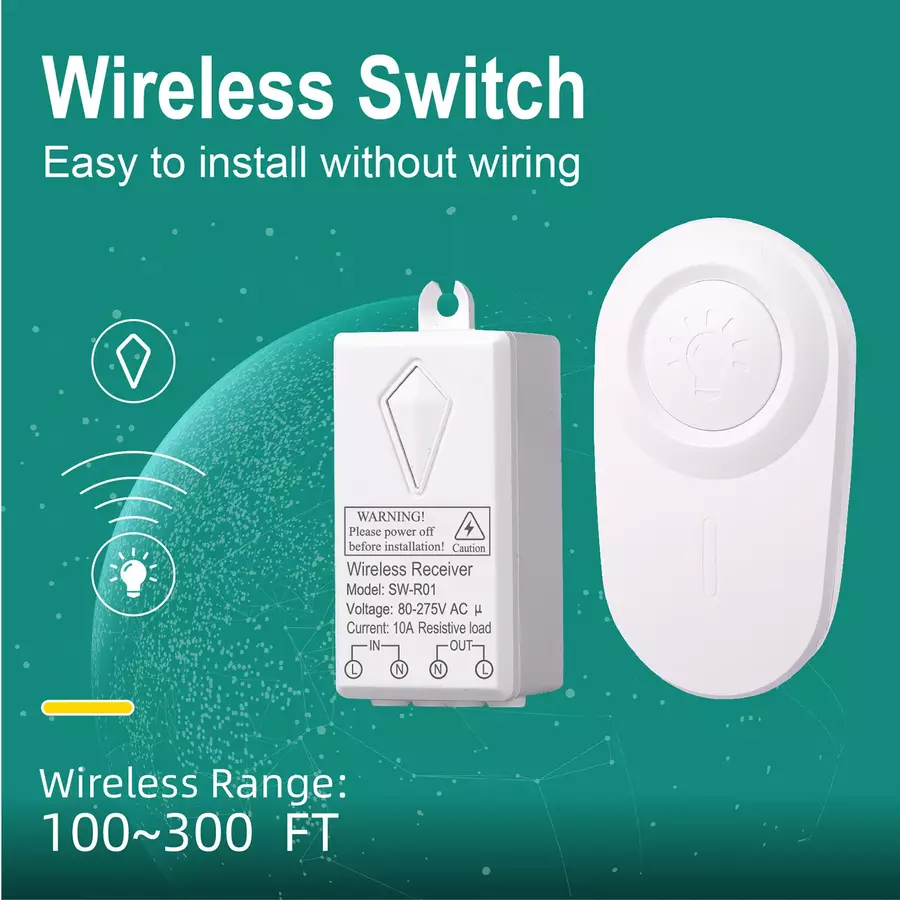 Комплект беспроводной выключатель с 1-канальным пультом CK1 с приемным блоком SW-R01 Premium - фото 11 Комплект беспроводной выключатель с 1-канальным пультом CK1 с приемным блоком SW-R01 Premium - фото 11