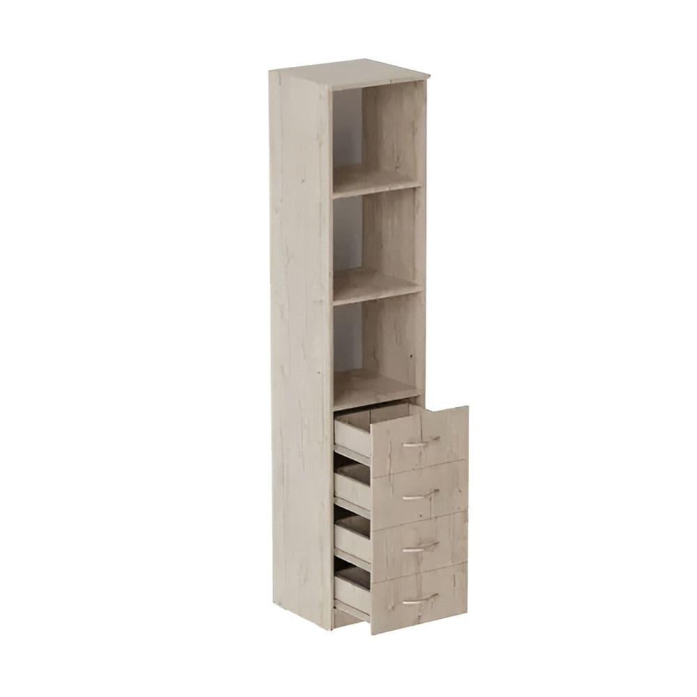 Пенал Ferrum-decor Анжело на 3 полки с 4 ящиками ДСП 16 мм 1900x400x380 мм Дуб Артизан (FRD-104924)