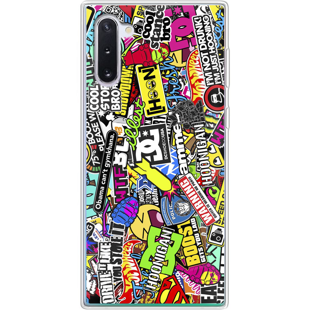 Чехол Boxface Samsung N970 Galaxy Note 10 Multicolored Inscriptions Прозрачный силикон (37407-up880-37407)