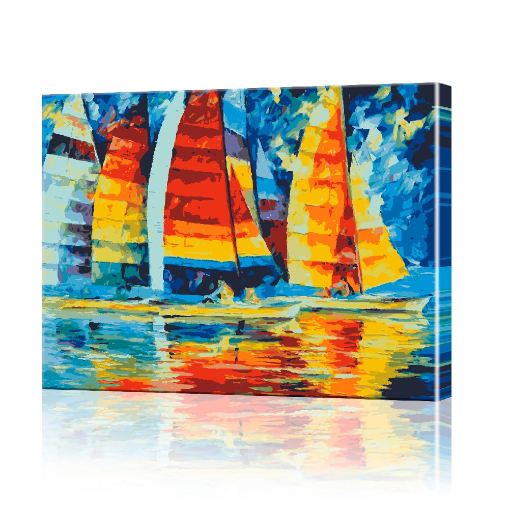 Картина по номерам ArtSale Морская регата PBN0138 40х50 см