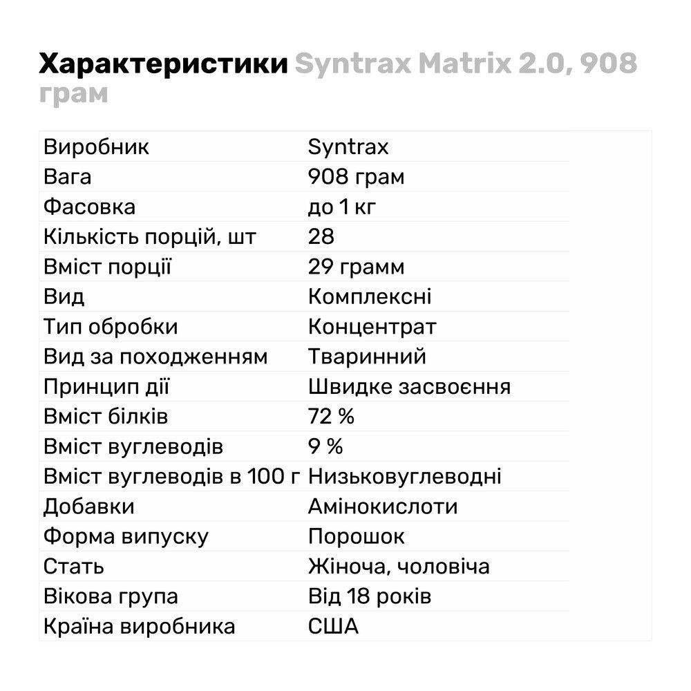 Протеїн Syntrax Matrix 908 г Молочний шоколад (2110V11145) - фото 2