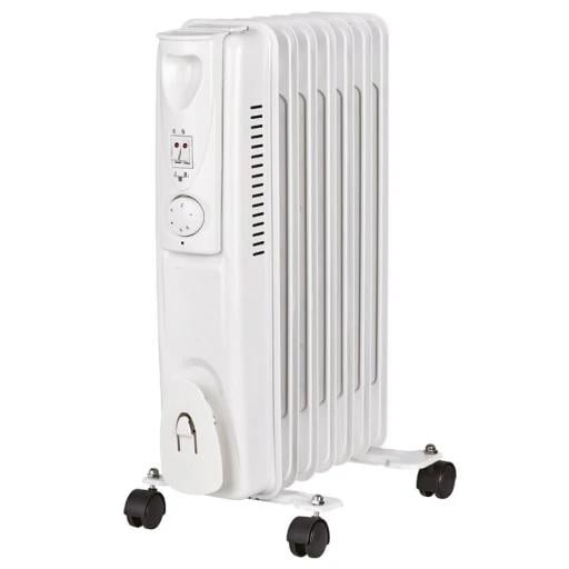 Масляний обгрівач 1500 Вт 7 секцій Kepland Білий (29480878)
