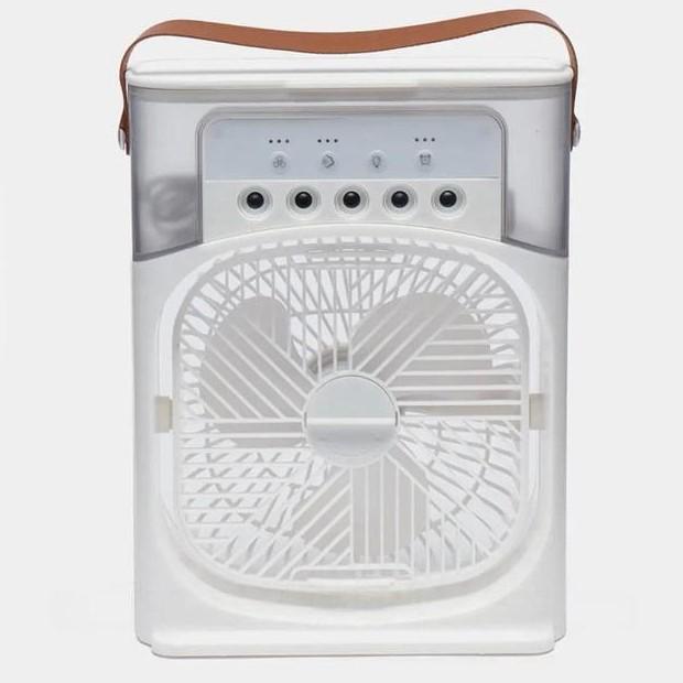 Вентилятор-кондиціонер з розпилювачем водяного туману та LED підсвічуванням USB White - фото 2