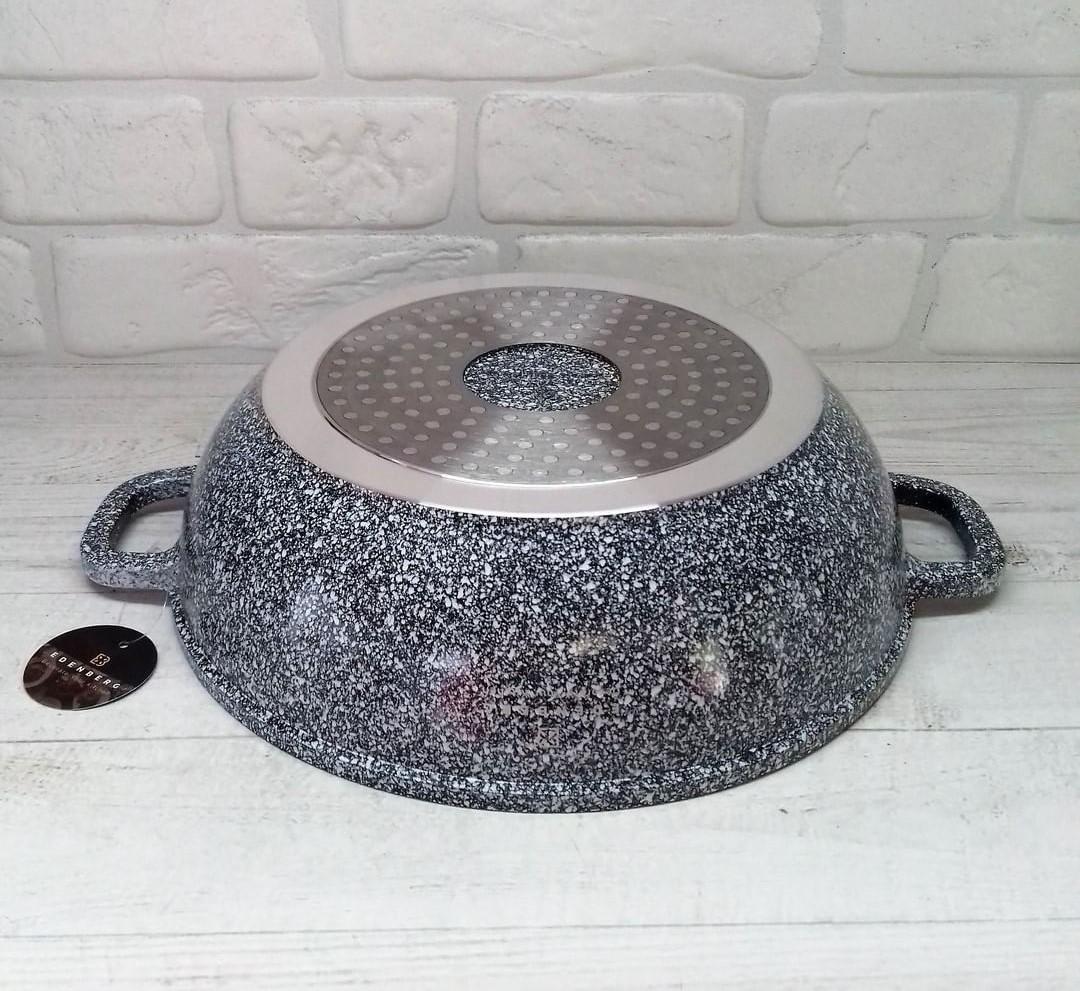 Котел-жаровня Edenberg EB-8041 сковорода с мраморным антипригарным покрытием 3,3 л 28 см - фото 6