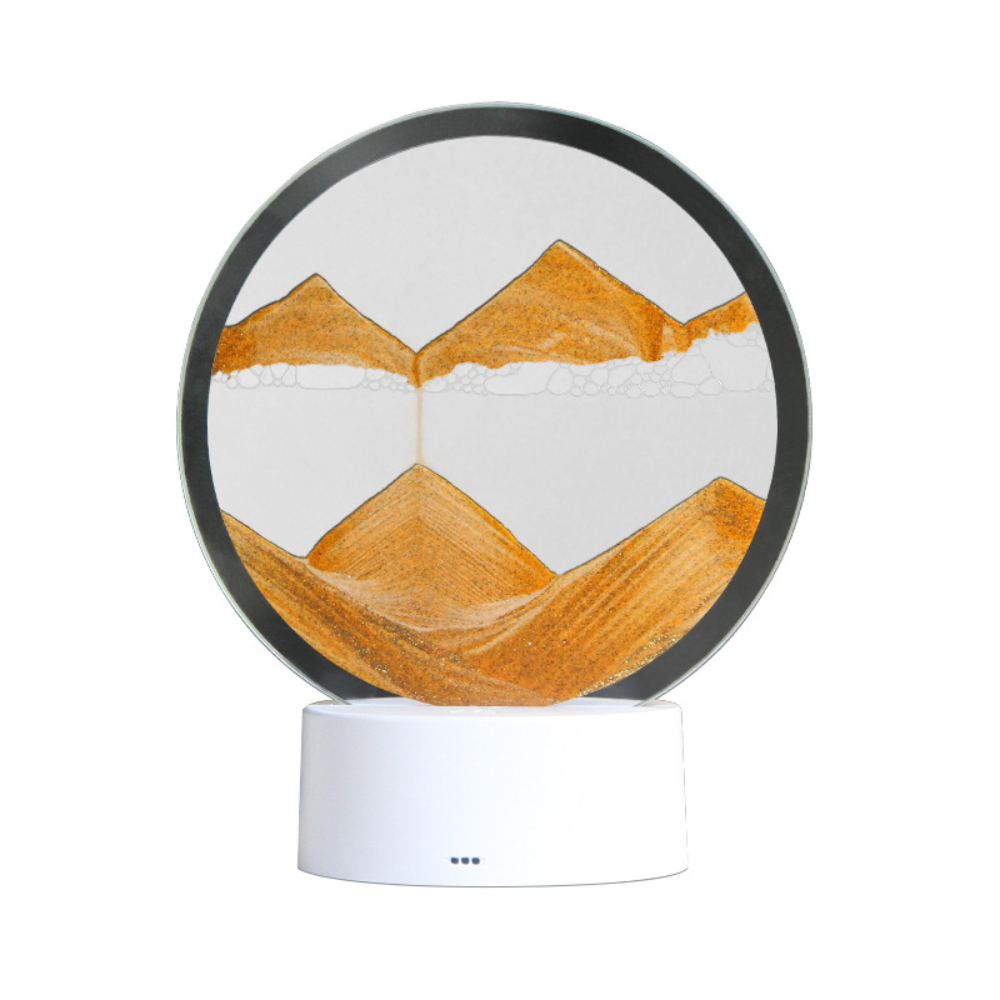 Нічник пісочний настільний 3D сипучі піски 7 режимів Жовтий (173/5)