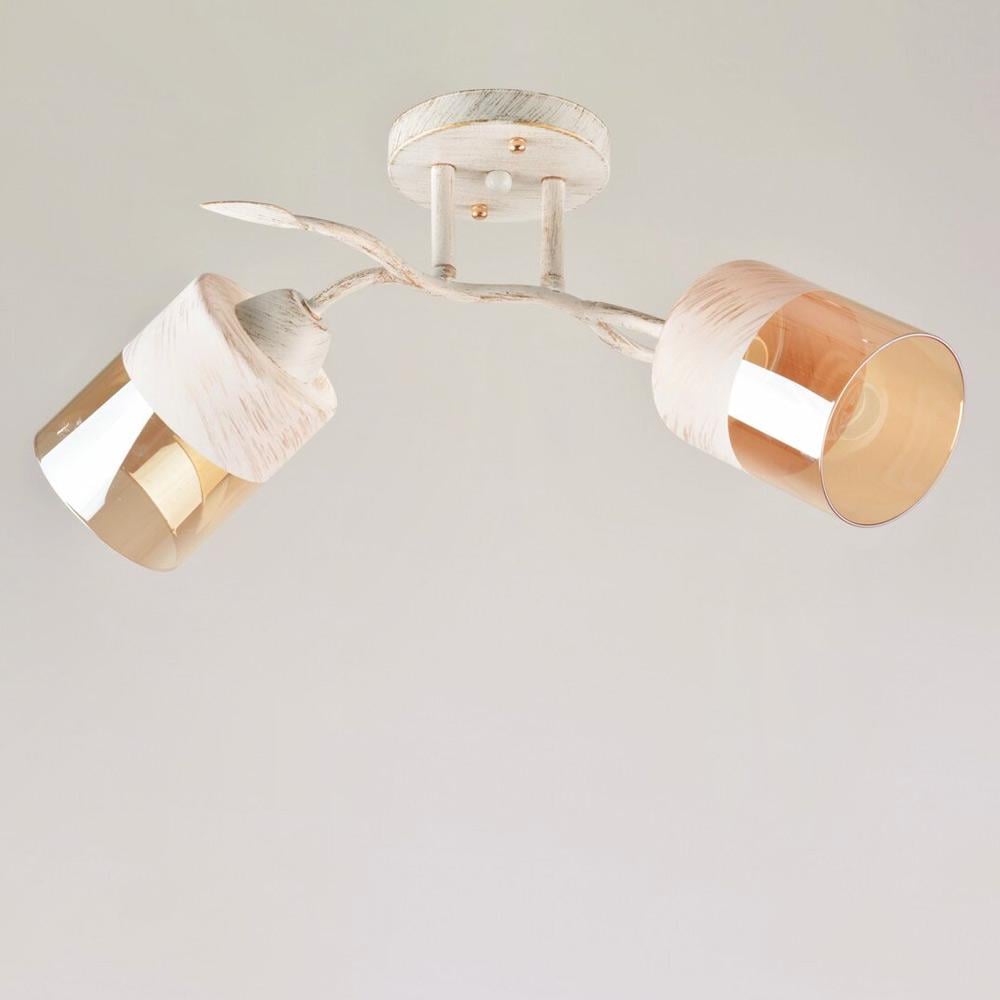 Люстра потолочная Lighthouse SRS-19846/2А Белый/Золотой/Коричневый