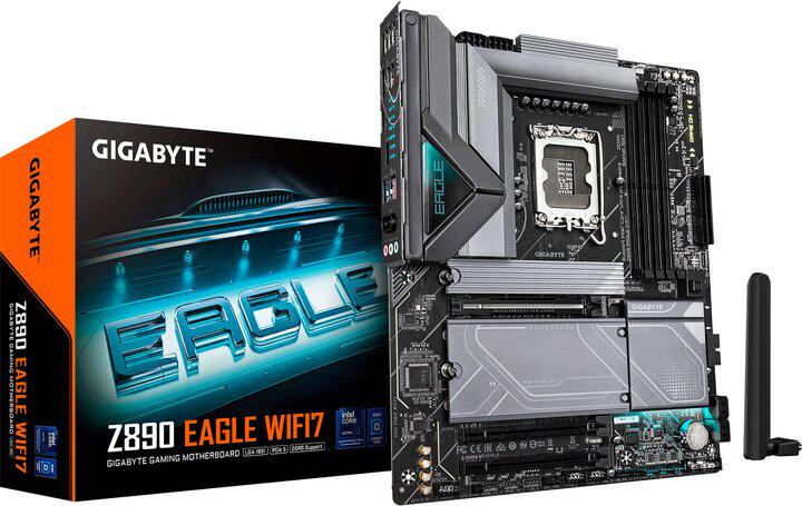 Материнская плата Gigabyte Z890 EAGLE s1851 4xM.2 LAN ATX Черный - фото 4