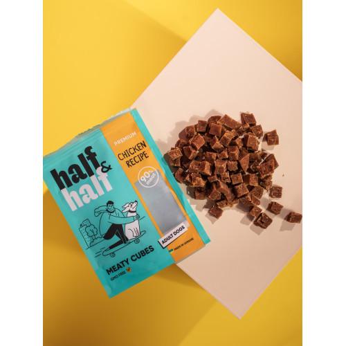 Ласощі для собак Half&Half у формі м'ясних кубиків з куркою 100 г - фото 4