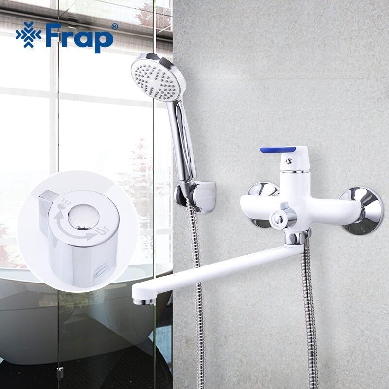 Змішувач для ванни Frap H34 F2234 Білий/Хром - фото 3 Змішувач для ванни Frap H34 F2234 Білий/Хром - фото 3