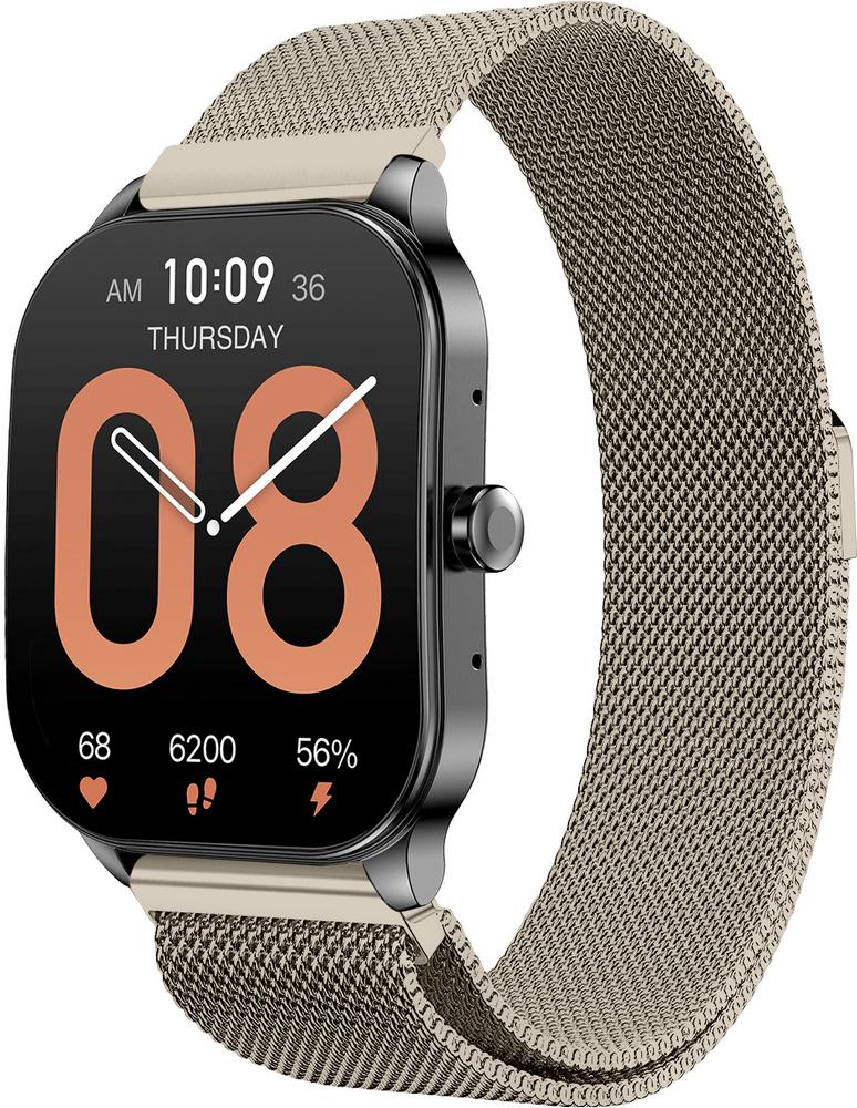 Ремешок Миланская Петля Milano для Amazfit Pop 3S/3R Brushed Gold (34445-16)