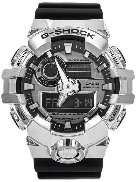 Часы мужские Casio GM-700-1A мировое время серебристый циферблат Часы мужские Casio GM-700-1A мировое время серебристый циферблат