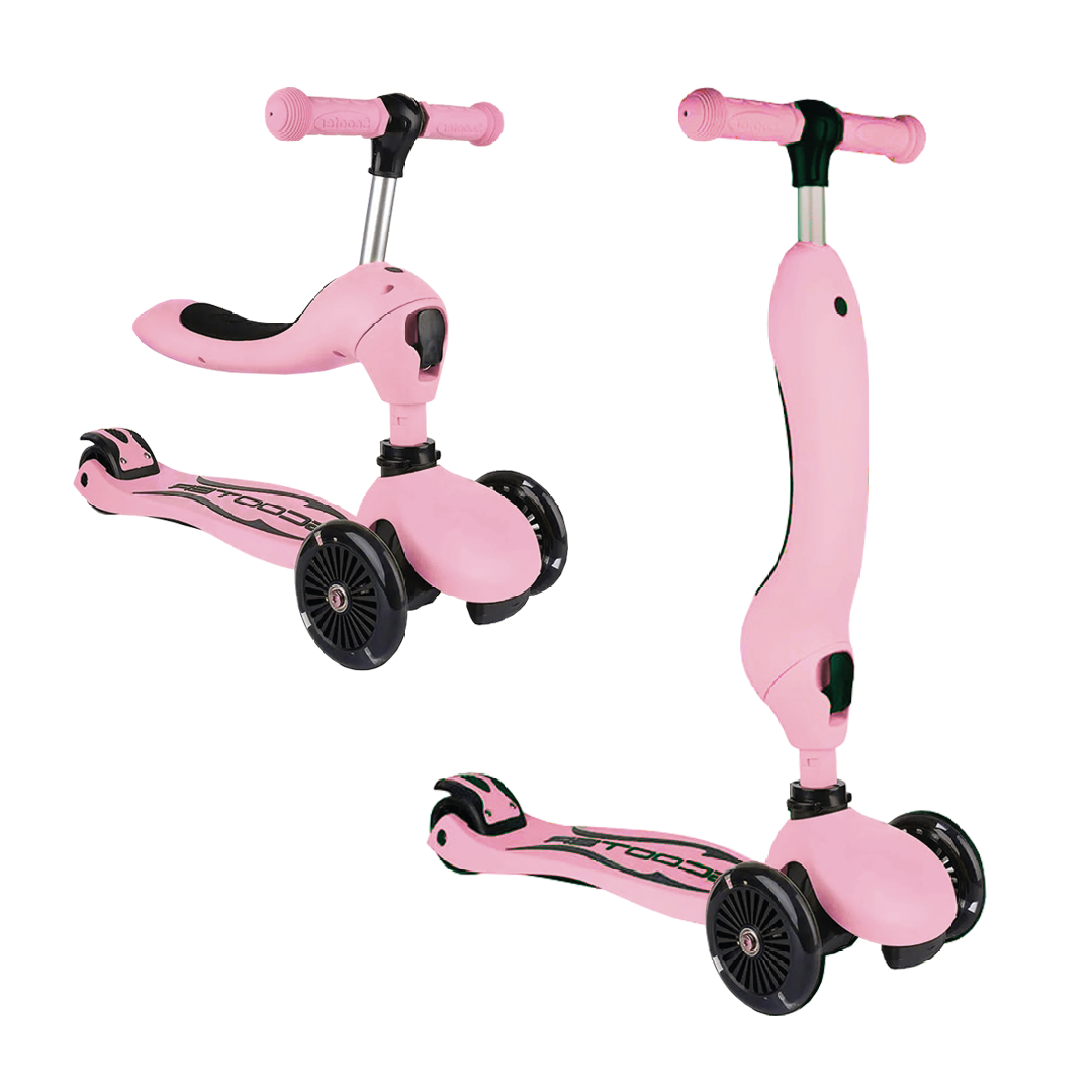 Самокат-трансформер Scooter 3в1 A1 Розовый (ZC-2201Pink) - фото 12