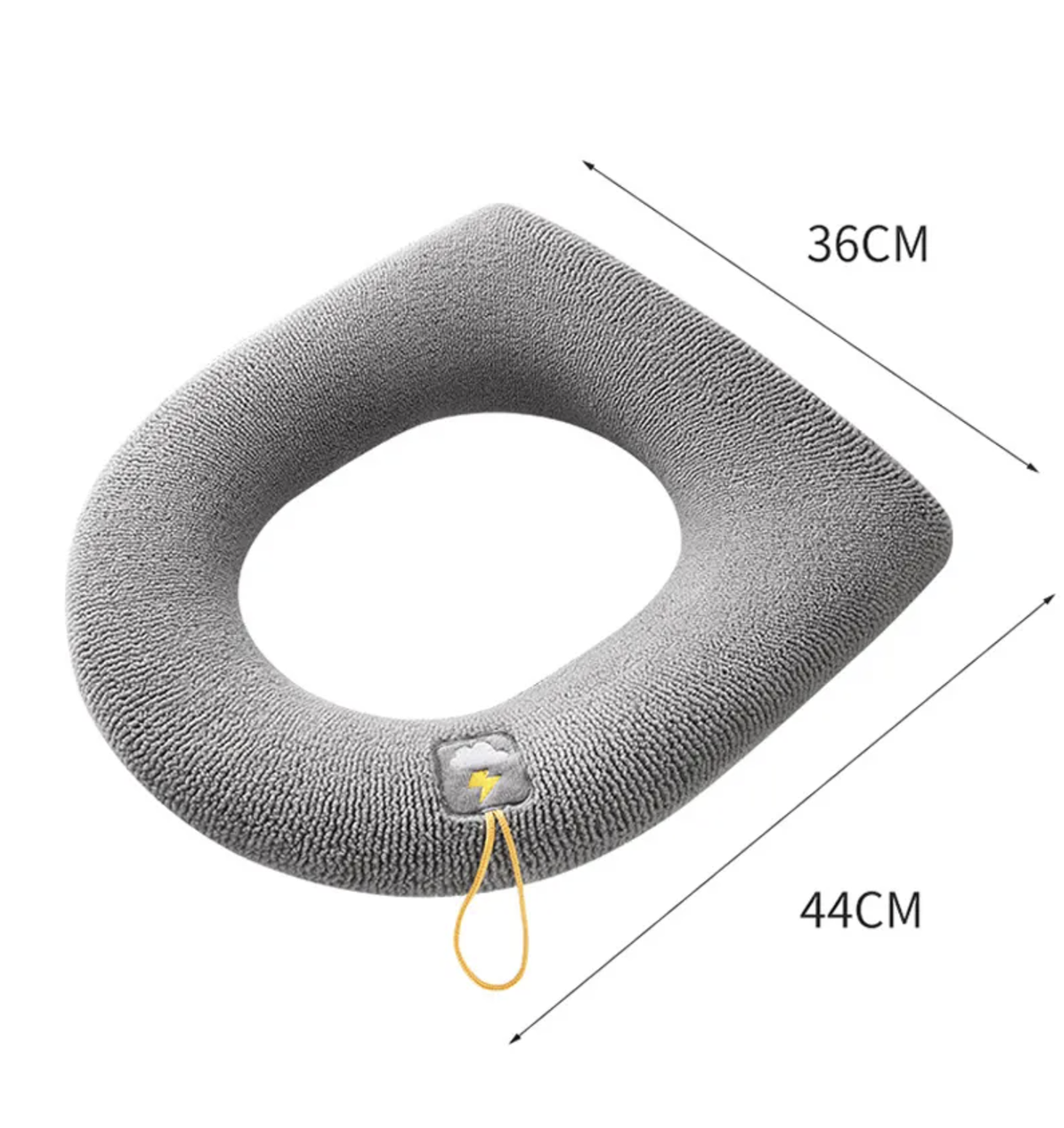 Накладка-подушка универсальная мягкая для крышки унитаза Серый - фото 2 Накладка-подушка универсальная мягкая для крышки унитаза Серый - фото 2