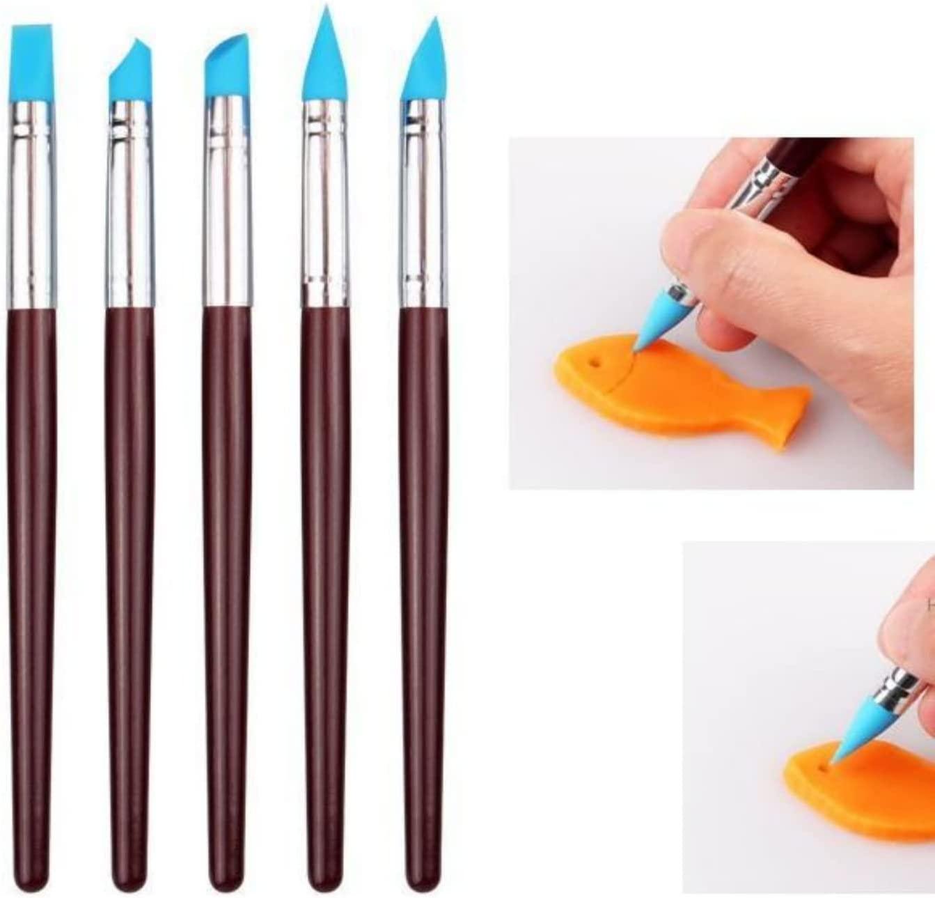 Набор силиконовых кистей Worison для растушевки и моделирования 5 шт. (1622) - фото 3 Набор силиконовых кистей Worison для растушевки и моделирования 5 шт. (1622) - фото 3