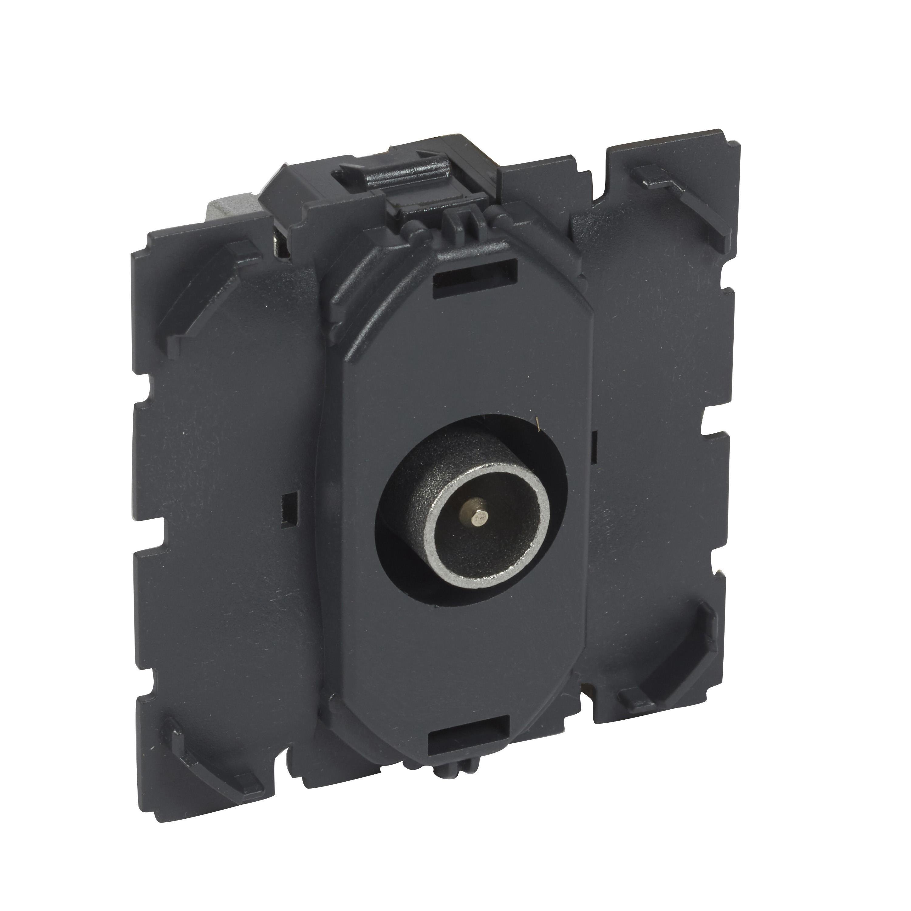 Розетка Legrand CelianeTV проходная встраиваемый монтаж IP20 Черный (067386)