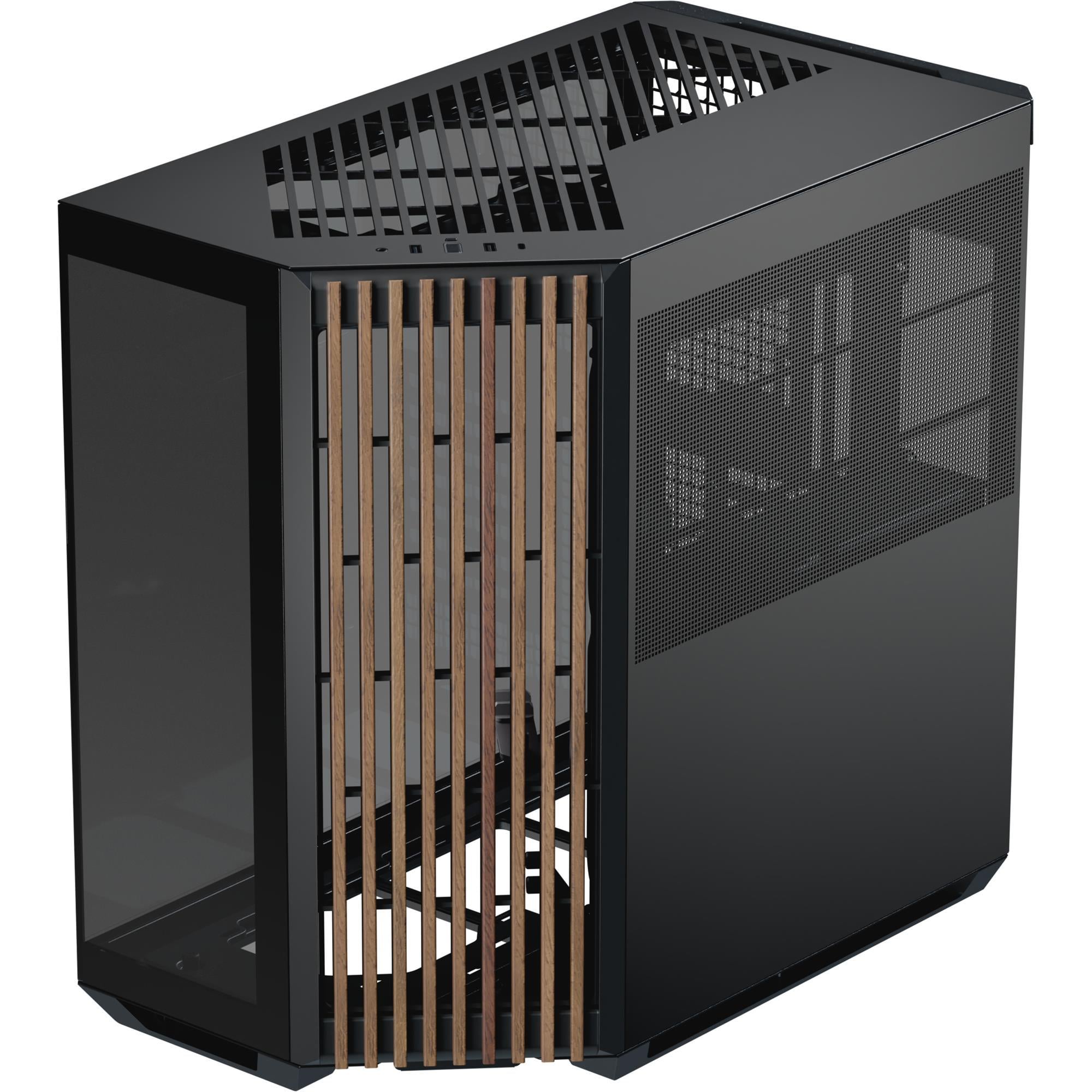 Корпус для ПК APNX V1-W Midi-Tower PSU ATX/MicroATX/Mini-ITX Black/Wood (APCM-VI01103.11)