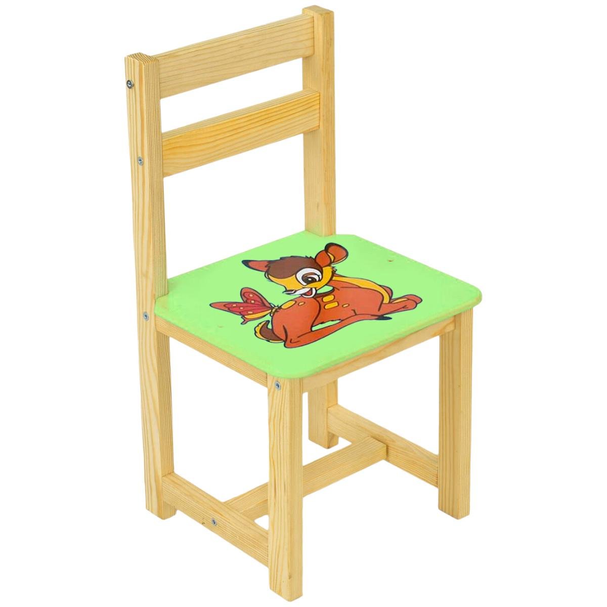 Стул деревянный детский Мася Оленя Бемби 54 см Салатовый (4013)