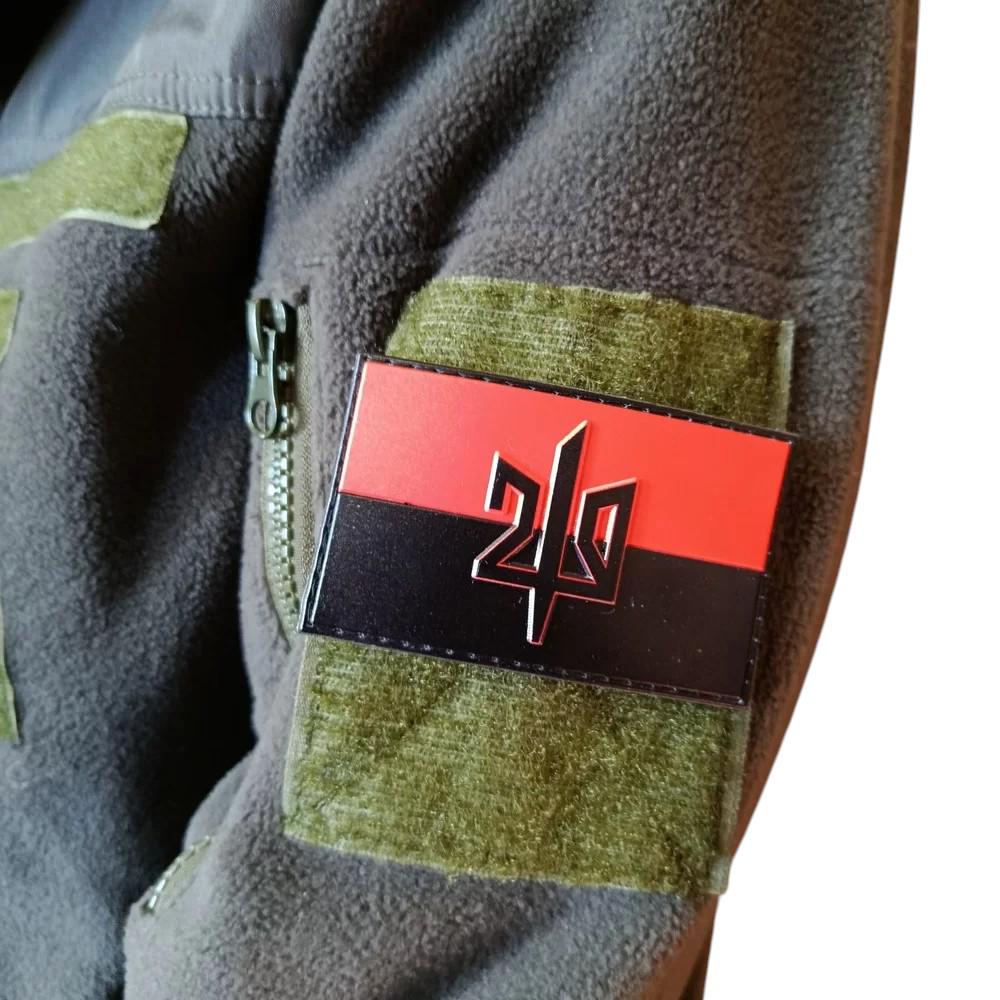 Патч флаг с гербом 210 ОШП Красно-черный - фото 2