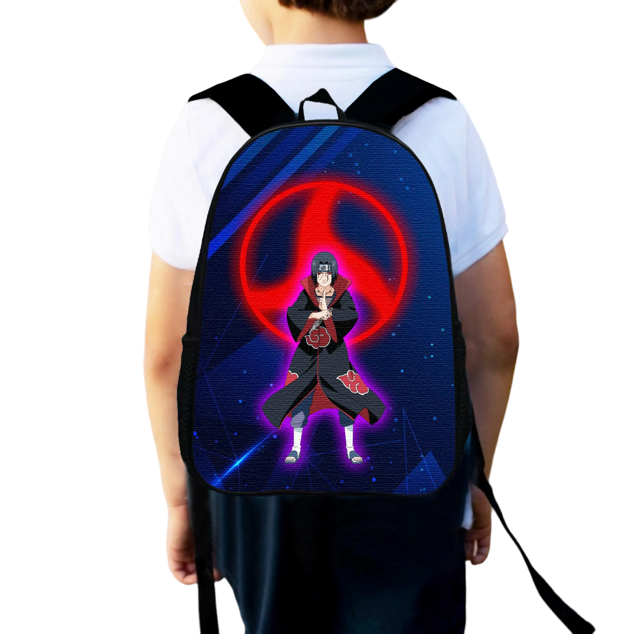 Шкільний рюкзак дитячий для хлопчика аніме Наруто Ітачі Учиха міський 34х27 см (0060)