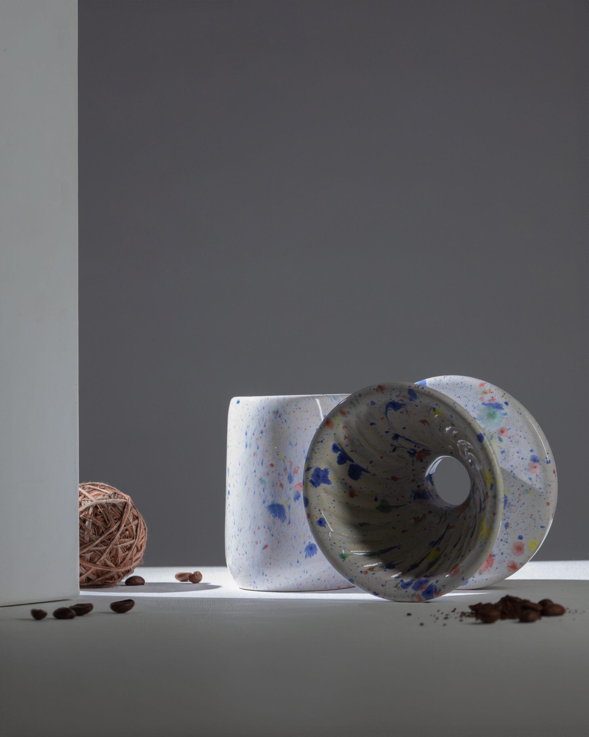 Набор ручной работы кофейный Арлекин пуровер/воронка V60/чашка (POV-002) - фото 2 Набор ручной работы кофейный Арлекин пуровер/воронка V60/чашка (POV-002) - фото 2