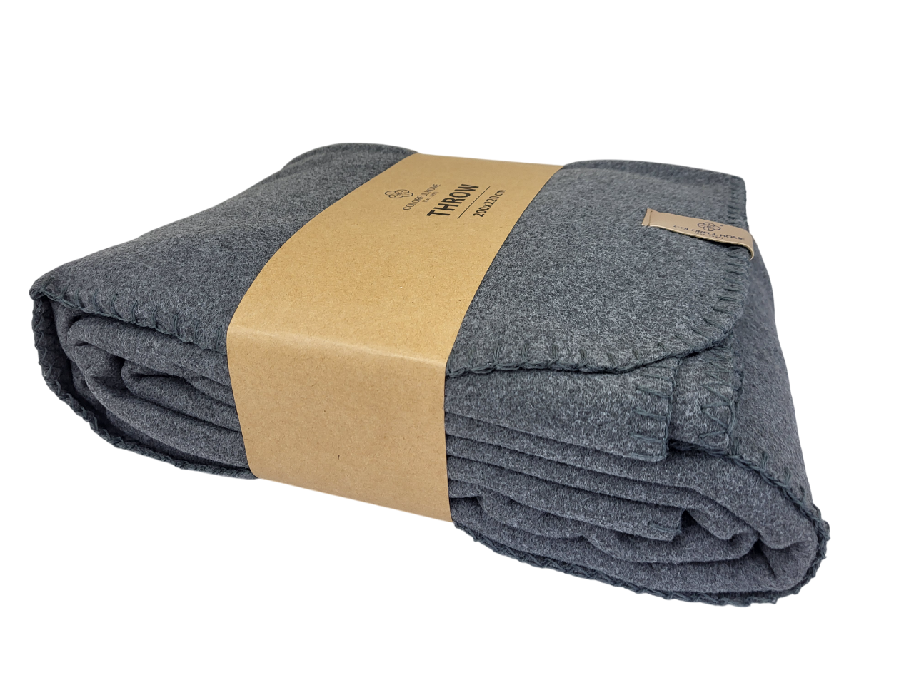 Плед флисовый 200x220 см Графитовый (1737) - фото 2