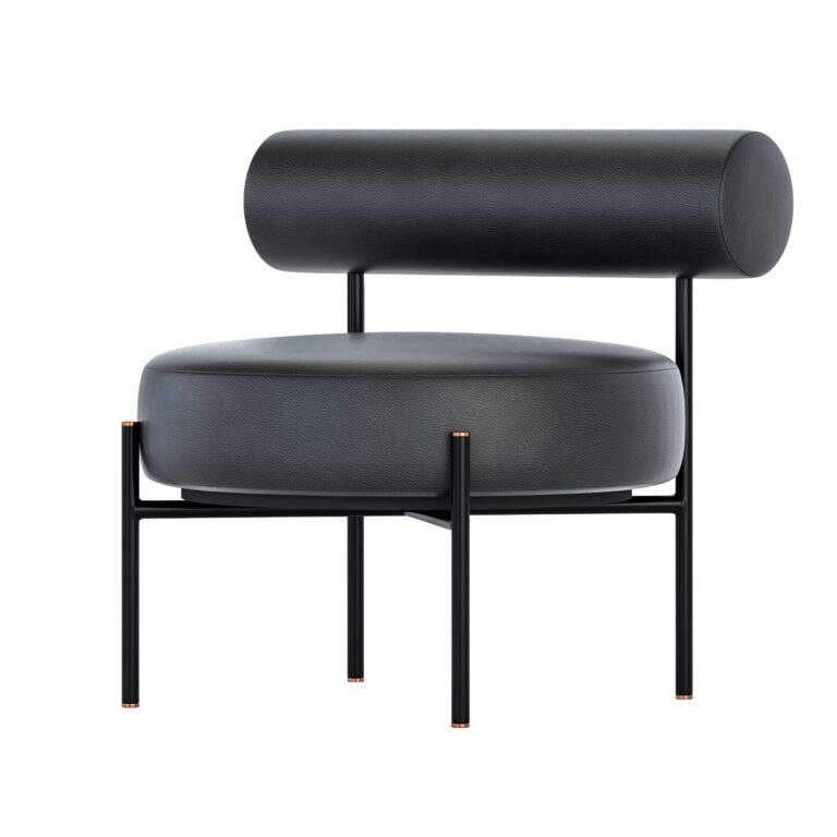 Крісло м′яке JecksonLoft Олле на металевому каркасі штучна шкіра Чорний (0215) - фото 2 Крісло м′яке JecksonLoft Олле на металевому каркасі штучна шкіра Чорний (0215) - фото 2